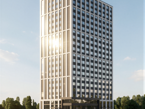 现代酒店 高层酒店 多层酒店 旅馆 酒店建筑su模型