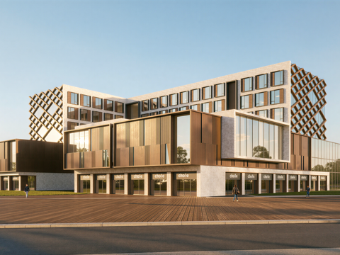 现代酒店 多层酒店 高层酒店 旅馆 酒店建筑su模型