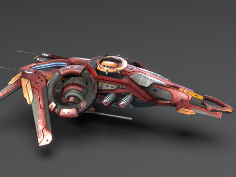 无人机 V2 红色 漫画su模型