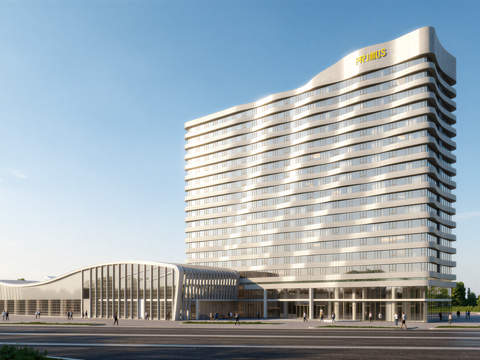 现代酒店 高层酒店 多层酒店 旅馆 酒店建筑su模型