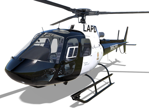 欧洲直升机 警用  执法直升机su模型