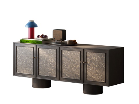 现代中古玄关柜 现代中古边柜 中古斗柜 现代中古餐边柜 中古su模型