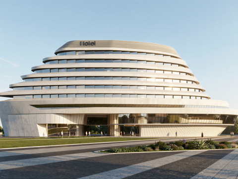 现代酒店 多层酒店 高层酒店 旅馆 酒店建筑su模型