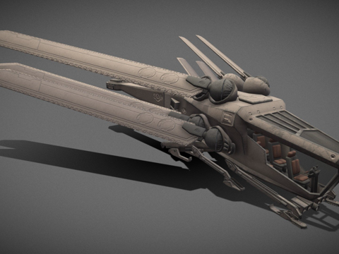 沙丘 扑翼机su模型