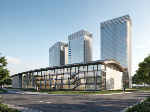 现代酒店 高层酒店 多层酒店 旅馆 酒店建筑su模型