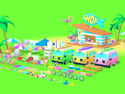 海滩派对包su模型