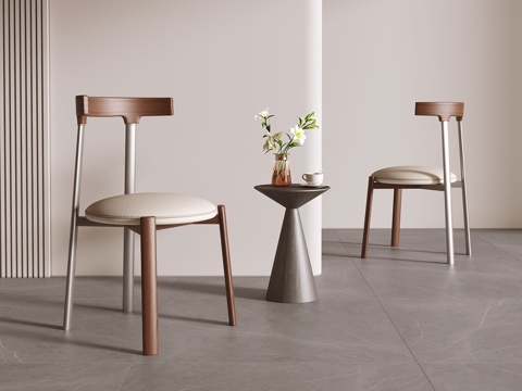 意式餐椅 休闲椅su模型