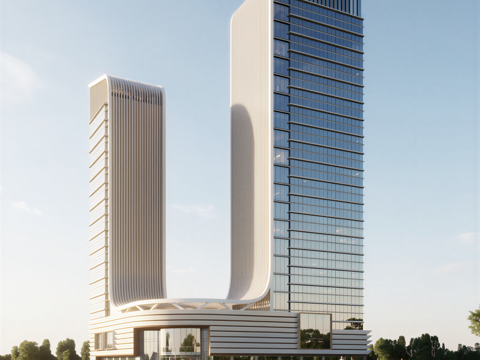 现代酒店 高层酒店 多层酒店 旅馆 酒店建筑su模型