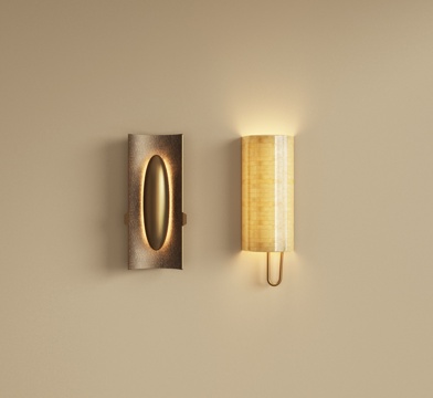 现代轻奢壁灯 长条壁灯 金属壁灯 床头壁灯 镜前壁灯su模型