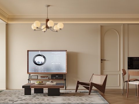 中古风客餐厅su模型