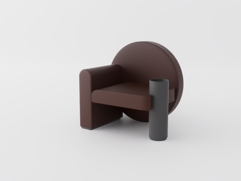 单人沙发su模型