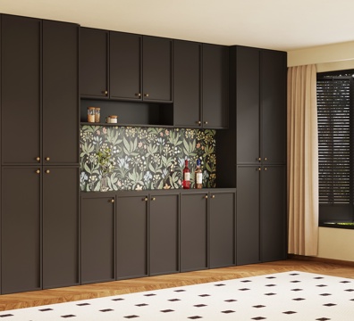 法式复古餐边柜 酒柜su模型