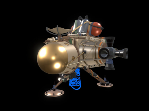 外层荒野  飞船su模型