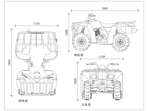 全地行车 越野全驱车 多功能越野车 全域越野车 全能地形车cad施工图