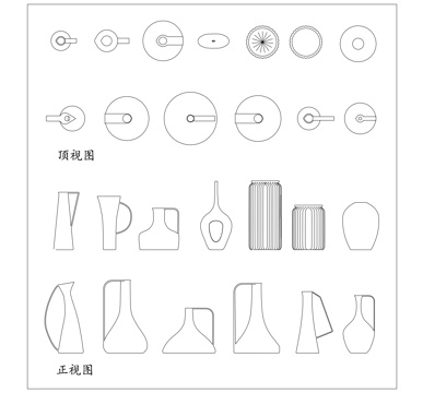 简约花器 时尚花器 北欧花器 极简花瓶 轻奢花器cad施工图
