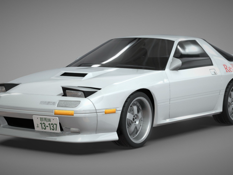 马自达 RX7 FC3S 赤城的白色彗星 重制版su模型