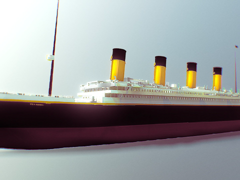 泰坦尼克号高多边形 objsu模型