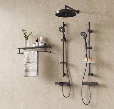 现代淋浴器 花洒 淋雨 洗澡喷头 淋雨花洒su模型