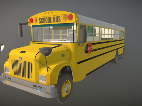 校车改装su模型