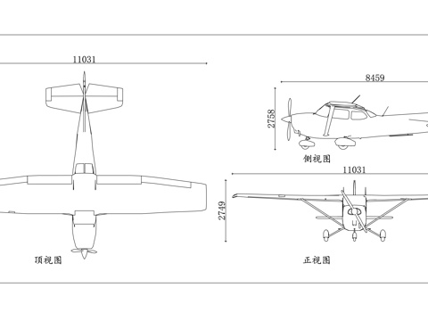 喷气机 喷气客机  喷气航空器 涡喷飞机cad施工图