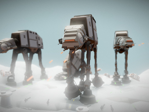 星球大战-AT-AT战斗su模型