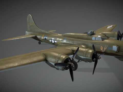 逃离德国  B17 飞行堡垒su模型