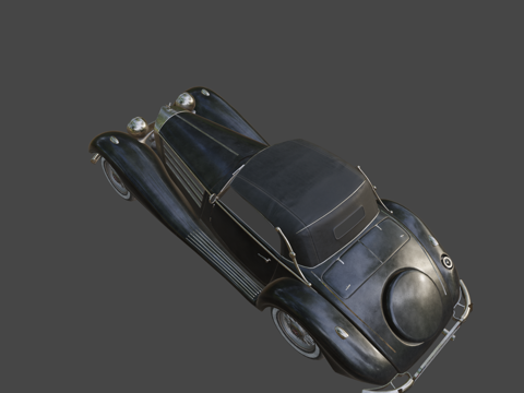 游戏就绪 1930年代复古敞篷车su模型