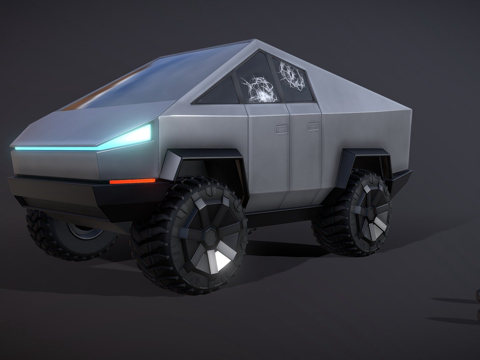 赛博卡车  趣味尺寸su模型