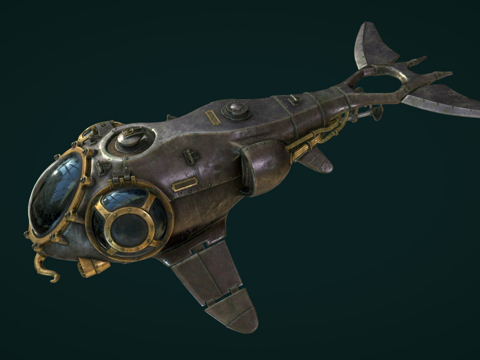 蒸汽朋克潜艇su模型