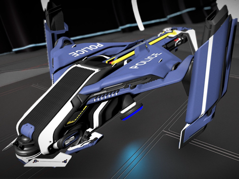 未来主义飞船su模型