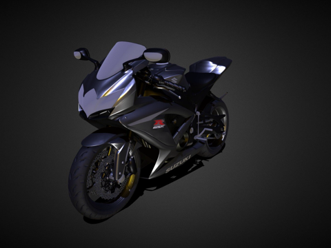 铃木GSX 750摩托车3D模型su模型