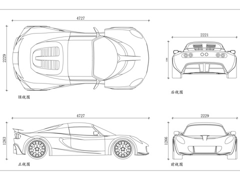 轩尼诗毒液 轩尼诗极速超跑 轩尼诗改装超跑 德州极速超跑cad施工图
