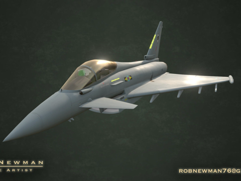 欧洲台风战斗机游戏道具su模型