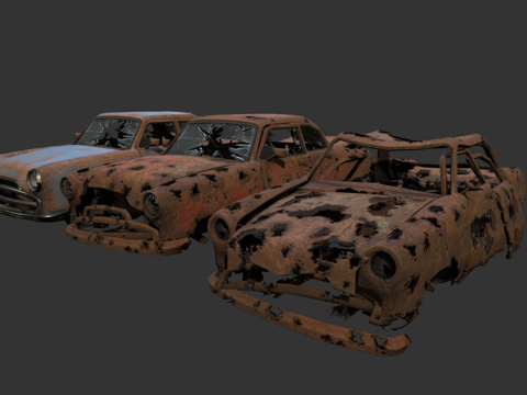 汽车锈蚀测试su模型