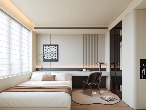 榻榻米卧室su模型