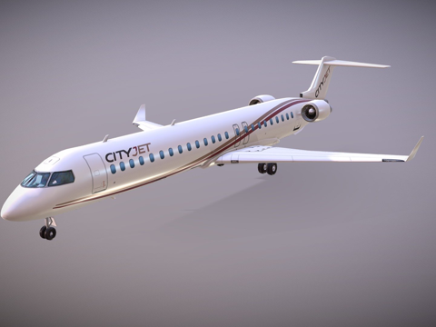 飞机CRJ-900城市喷气机su模型