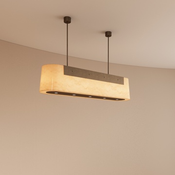 现代长条吊灯 餐厅吊灯 艺术吊灯 吧台吊灯 轻奢吊灯su模型