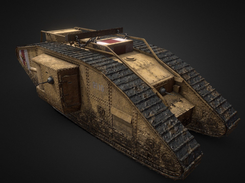 马克 V 一战坦克su模型