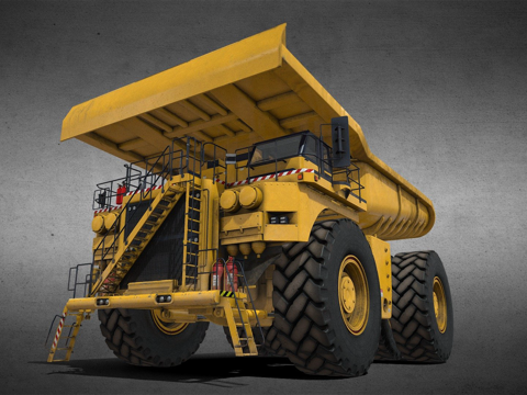 矿用自卸卡车su模型