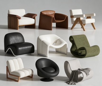 现代单椅su模型