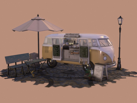 康比咖啡馆su模型