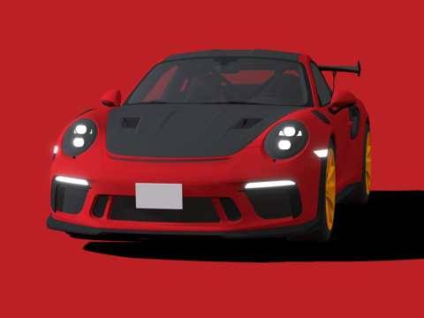 卡通 - 保时捷 911 GT3 RS 2018su模型