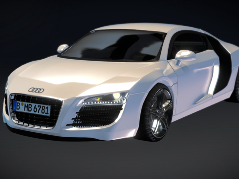 奥迪R8三维模型su模型