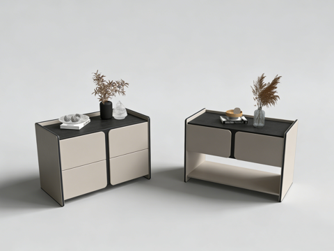 现代床头柜su模型