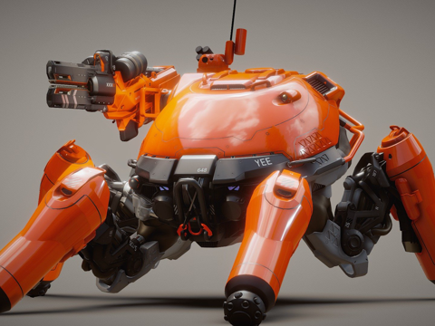 PAQ四足机甲su模型