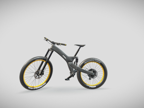 碳纤维车架自行车su模型