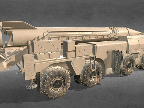 沙漠飞毛腿导弹发射器su模型