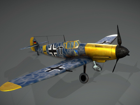 BF 109 F-2梅塞施密特战斗机su模型