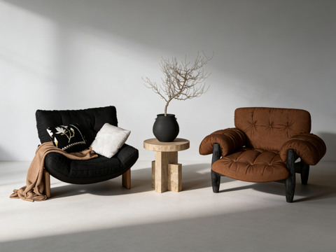 现代休闲椅su模型