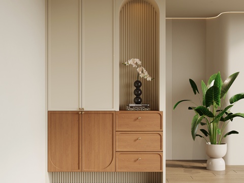 法式中古玄关 鞋柜su模型